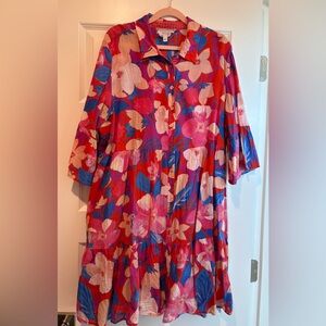 Johnny Was GIVERNEY GARDENS RUFFLE SLEEVE DRESS